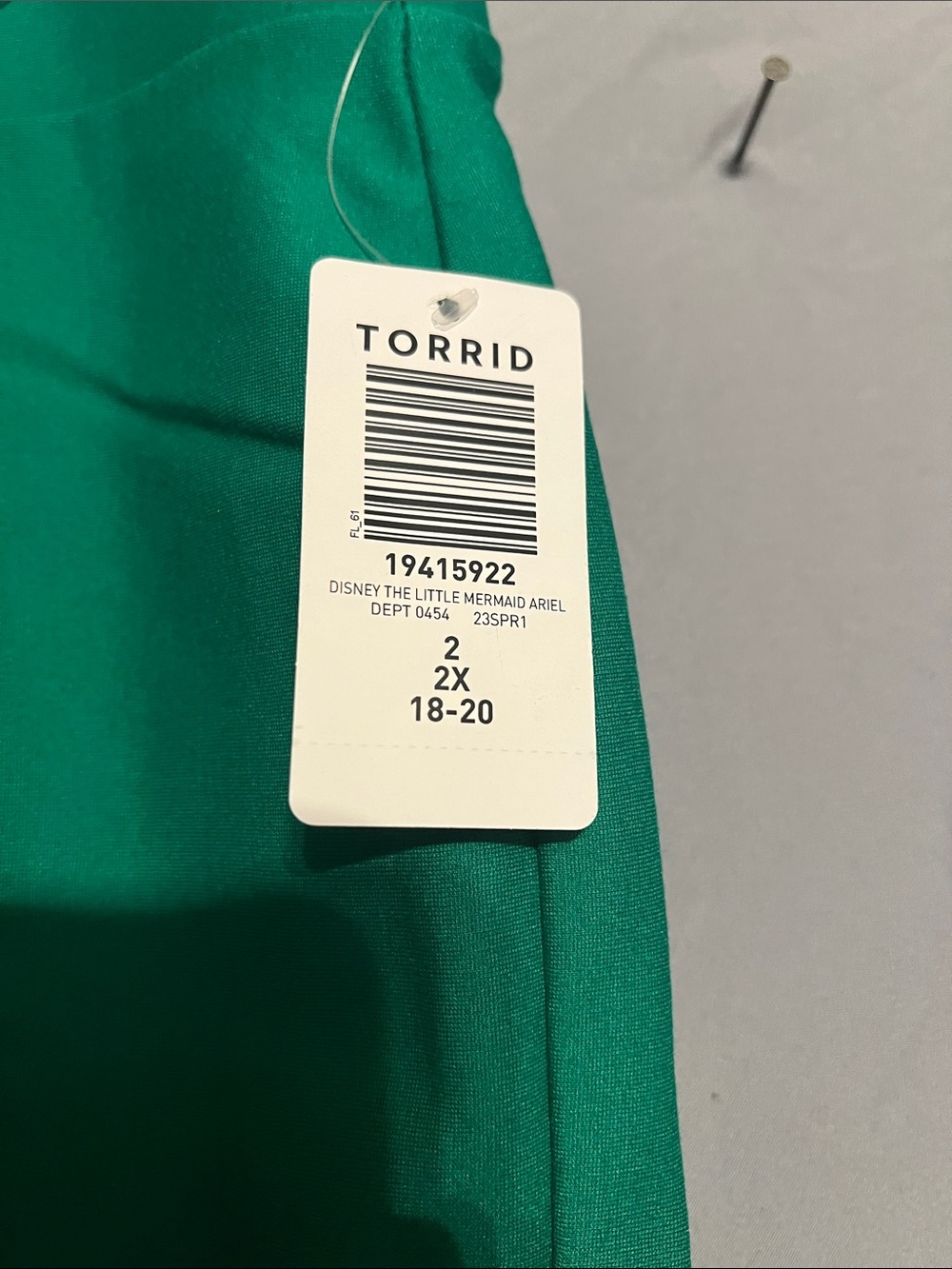 Torrid Little Mermaid Emerald Green Pencil Skirt Size 2 - Picture 2 of 4